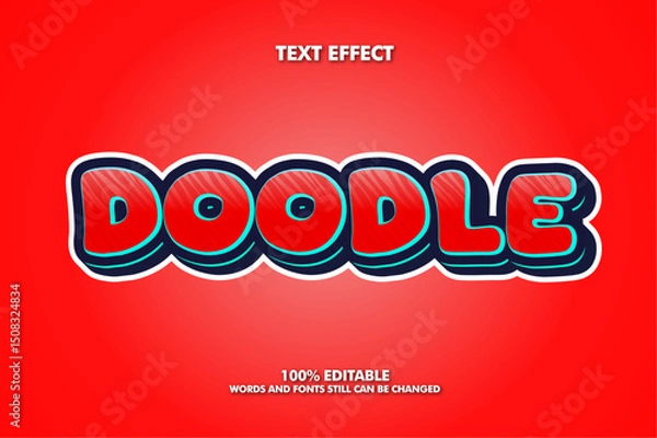 Obraz Doodle Cartoon text effect