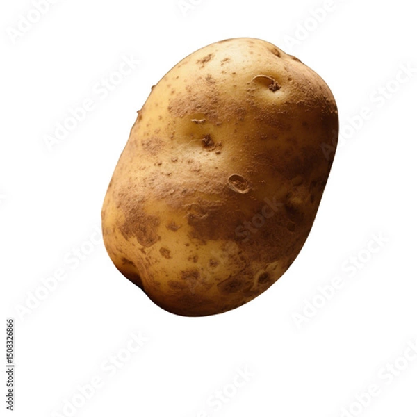 Fototapeta Single russet potato image isolated on white background