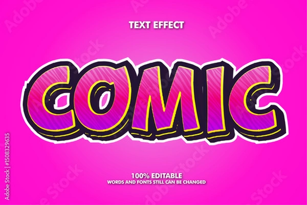 Fototapeta Pop art text effect editable