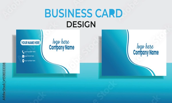Obraz Business card design template, Clean professional business card template, visiting card, business card template.