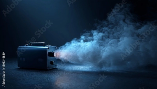 Fototapeta 3D electric fog machine, isolated against a bright white backdrop