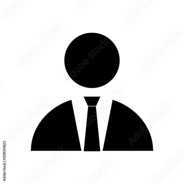 Fototapeta Business man icon, User icon. Professional company person or worker symbol. Anonymous profile sign. Customer service symbol.Vector illustration design