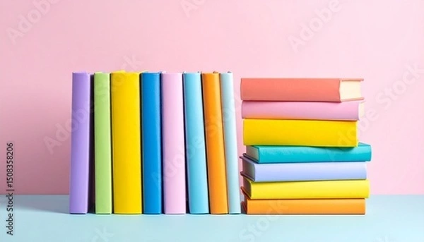 Obraz stack of colorful books