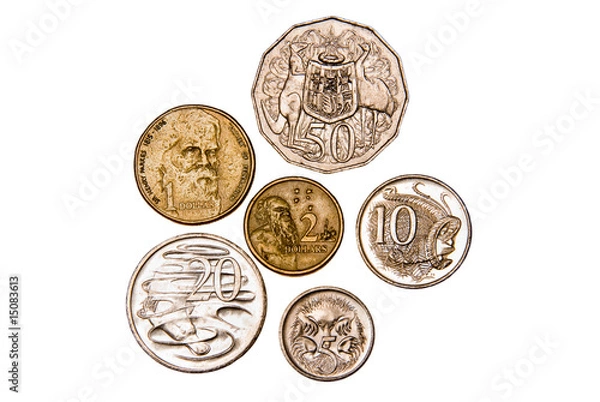 Obraz Australian coins - isolated with path