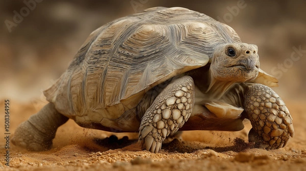 Obraz turtle on a rock