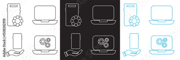 Fototapeta Web and  App desogm icon .  ui ux , user interface icon.  Vector illustration. isolated on white and black background. EPS 10