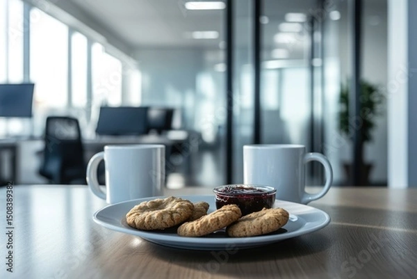 Obraz Office Break: Cookies, Coffee, and Calm