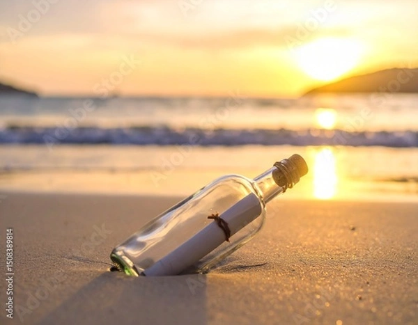 Fototapeta Message in the bottle 