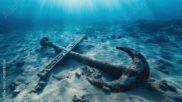 Obraz Sunken Treasure: An Ancient Anchor's Resting Place