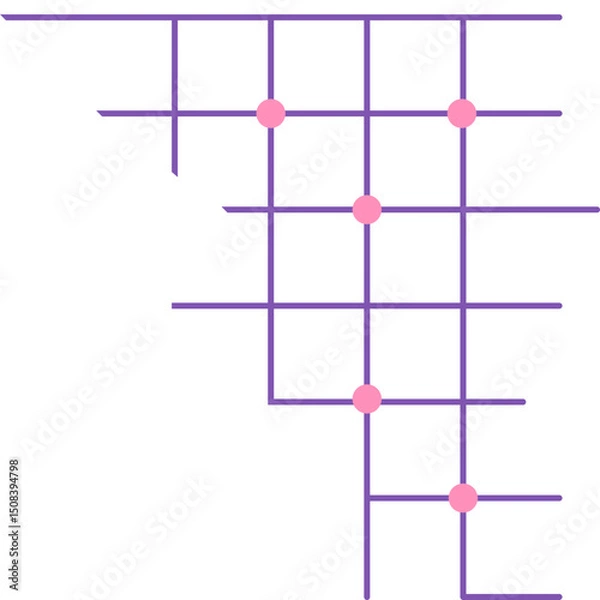 Fototapeta Aesthetic Grid Corner