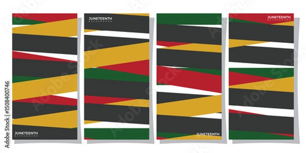 Fototapeta Abstract Juneteenth backgrounds set, abstract juneteenth pattern background juneteenth seamless pattern