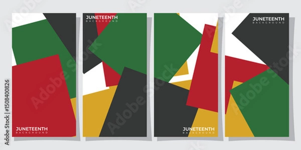 Fototapeta Abstract Juneteenth backgrounds set, abstract juneteenth pattern background juneteenth seamless pattern