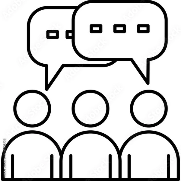 Obraz Cooperative Line Icon