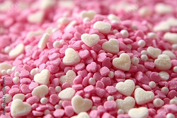 Obraz Romantic Heart-Shaped Sprinkles for Valentine's Day and Celebration Decor