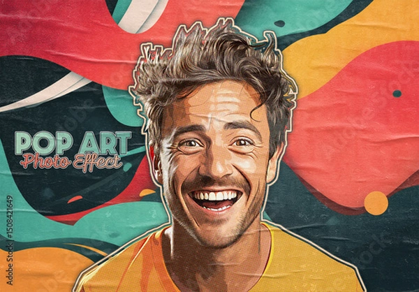 Obraz Vintage Pop Art Photo Effect Mockup