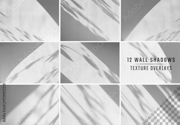 Obraz 12 Isolated Shadows Overlay On Transparent Background