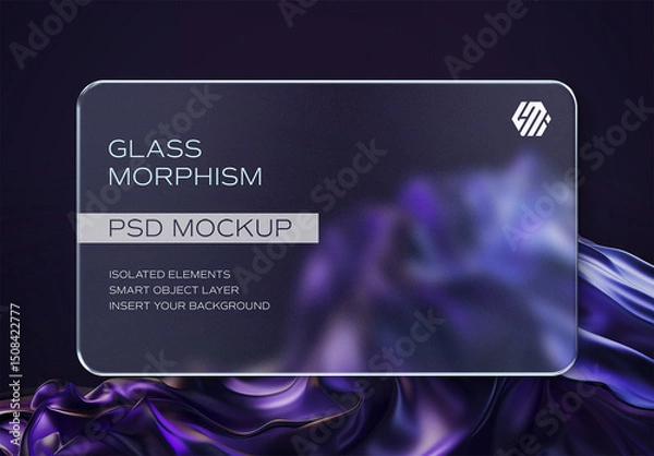 Obraz Transparent Glass Morphism Mockup