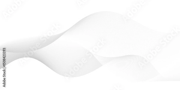 Fototapeta Seamless Abstract grey smooth wave lines element swoosh speed wave lines modern stream background. Abstract wave line for banner, template, wallpaper background with wave design.