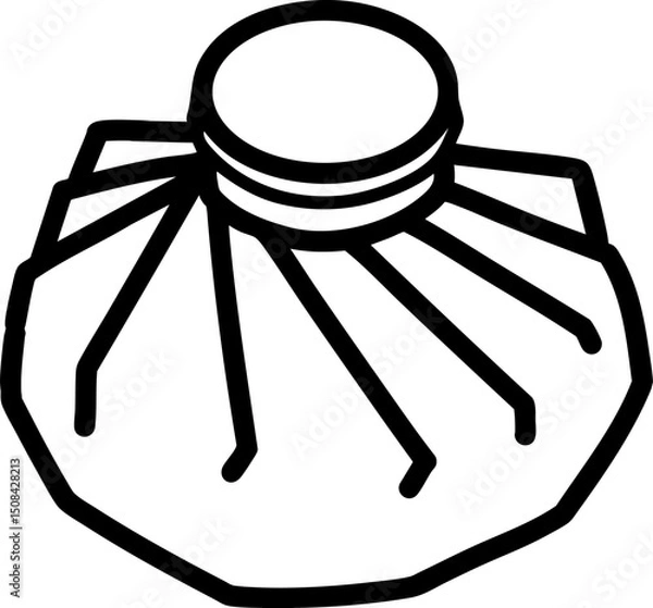 Obraz アイシングバッグ　氷嚢　モノクロアイコン