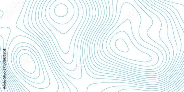 Fototapeta Topographic map background with geographic grid for hiking and mountain sport. modern design with white background and colorful wave line. topographic contour lines vector map seamless pattern vector.