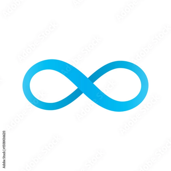 Obraz Vector colored infinity symbol. Isolated on white background background.