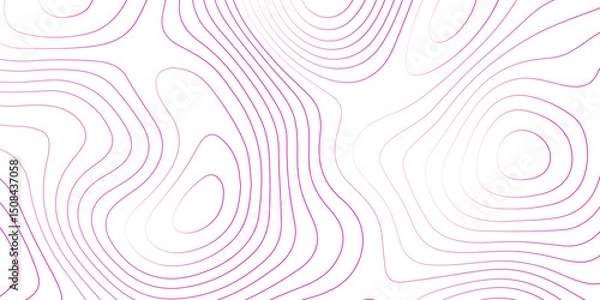 Obraz Topographic map background with geographic grid for hiking and mountain sport. modern design with white background and colorful wave line. topographic contour lines vector map seamless pattern vector.