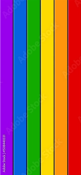 Fototapeta Vibrant pride flag color background vertical banner with rainbow theme for celebration and equality, vector design