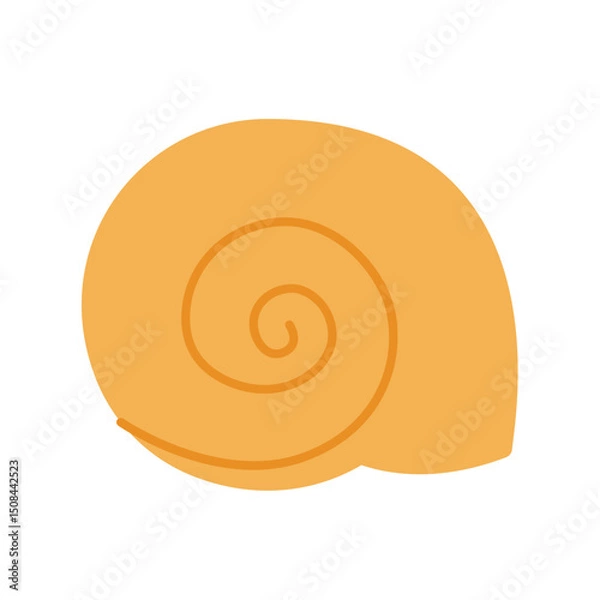 Fototapeta Vector cartoon sea shells on isolated white background. Tropical beach shell.