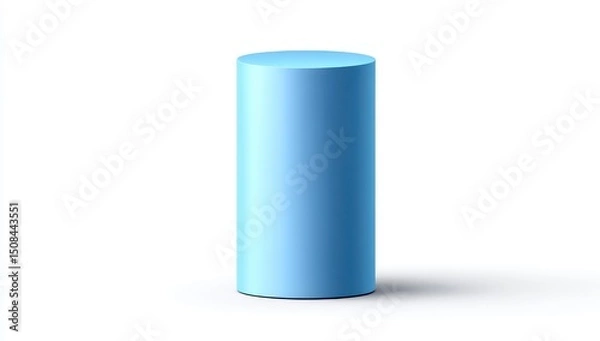 Obraz Light-blue cylinder on white background (1)