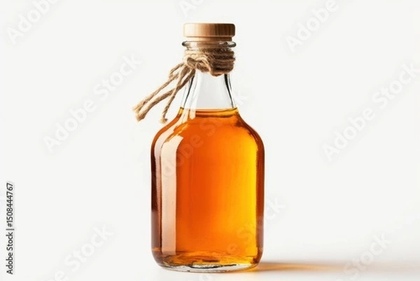 Obraz Golden elixir in a glass bottle vintage charm and natural light isolated on transparent background
