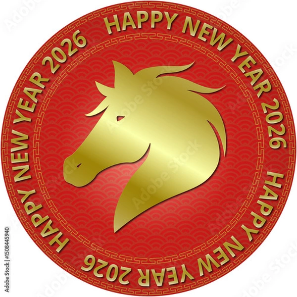 Obraz New Year Festival, Greeting Card, Bless, 
Happiness, Celebrate, Send Happiness