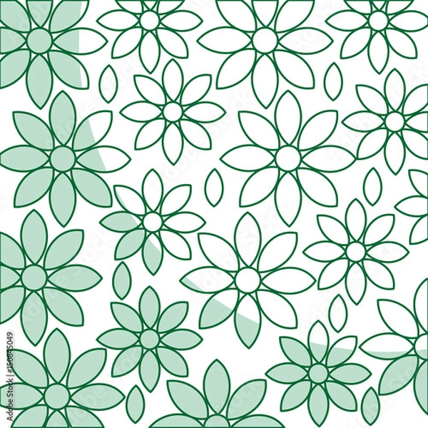 Obraz beautiful Flower pattern decoration icon vector illustration design