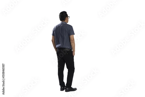Obraz Businessman looking away with transparent background