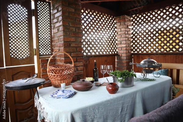 Fototapeta dining room table