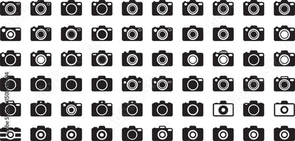 Fototapeta High quality camera icon set for digital design projects