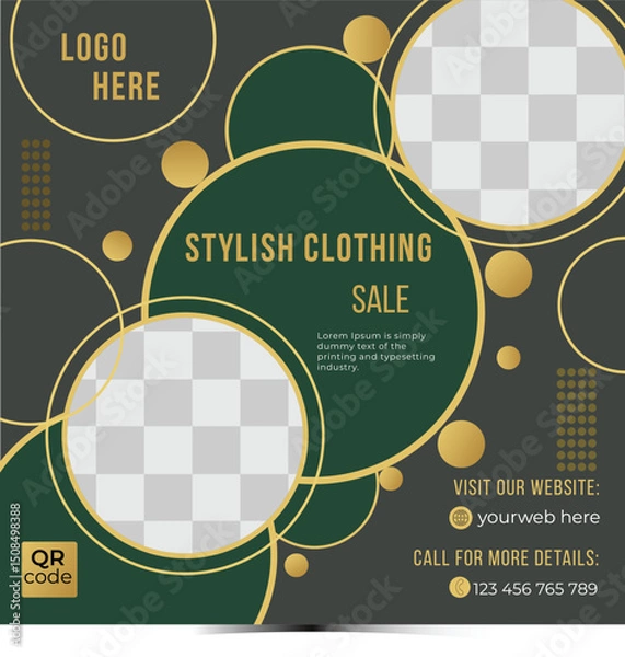Obraz Stylish Clothing Sale Social Media Post Template -Modern and Elegant Design