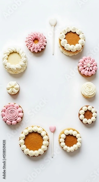 Fototapeta Sweet Delights: An Array of Exquisitely Decorated Cookies
