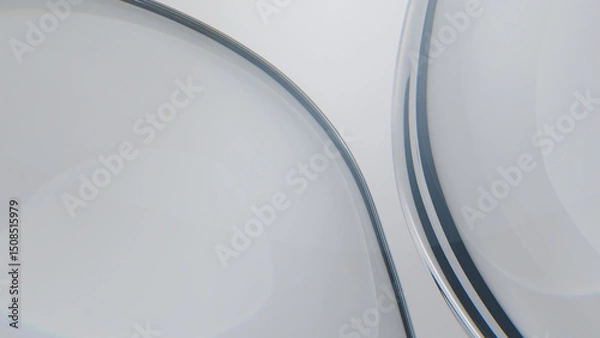 Fototapeta Abstract beautiful reflection and refraction glass. 3d rendering illustration not AI