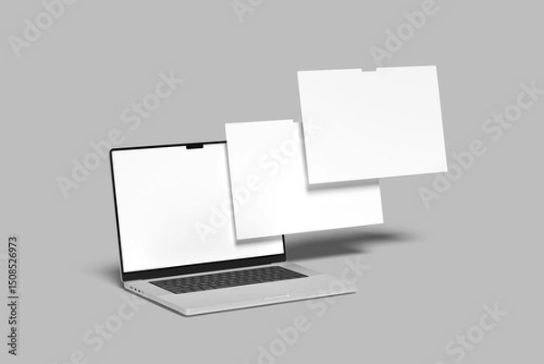 Obraz Laptop Screen Presentation Blank Mockup