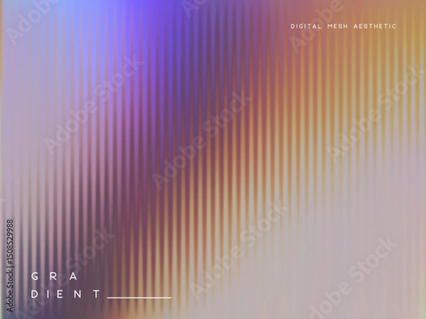 Fototapeta Pastel gradient mesh background with vertical stripes and smooth transitions. Abstract vector design for web, branding, posters, digital art, and modern creative projects.