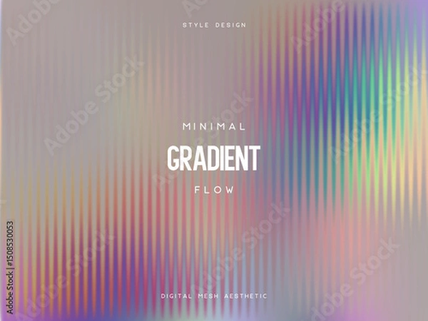 Fototapeta Pastel gradient mesh background with vertical stripes and smooth transitions. Abstract vector design for web, branding, posters, digital art, and modern creative projects.