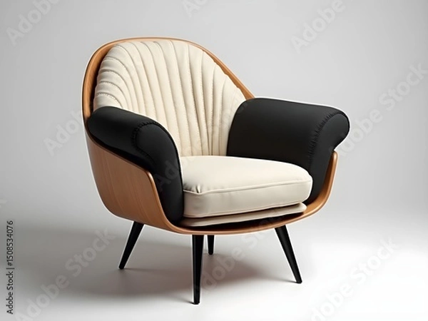 Obraz red armchair isolated on white