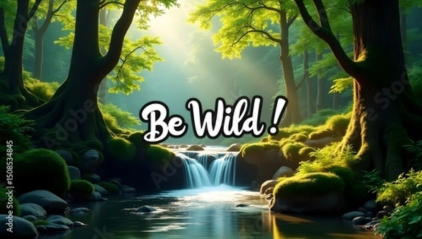 Obraz waterfall in the forest