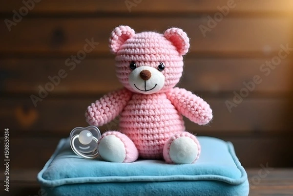 Obraz teddy bear on a blue background