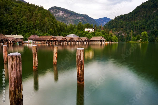 Obraz Königgsee boathouses