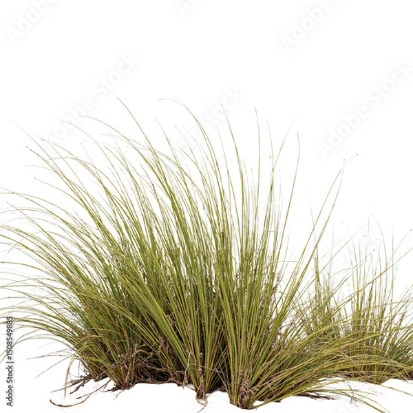 Fototapeta Coastal Sea Grasses in Dunes, Isolated on Transparent Background for Nature and Environmental Projects