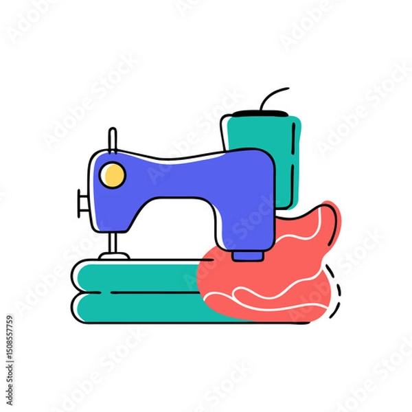 Fototapeta Colorful Sewing Machine