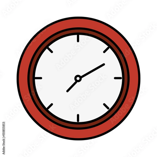 Obraz time clock isolated icon vector illustration design