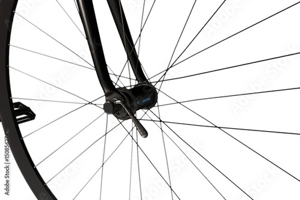 Obraz Black Fixed-Gear / Fixie Bicycle 3D Model