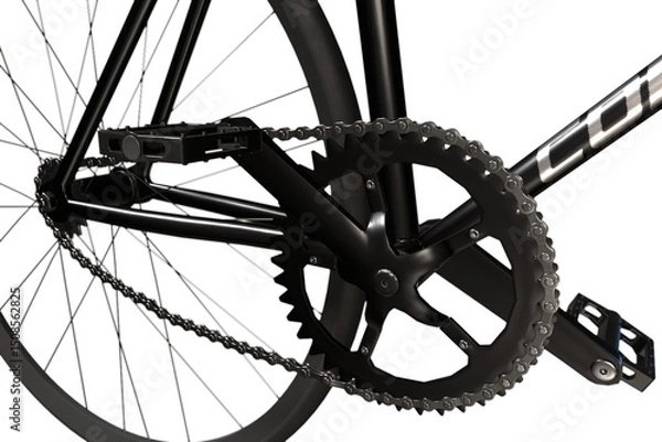 Obraz Black Fixed-Gear / Fixie Bicycle 3D Model